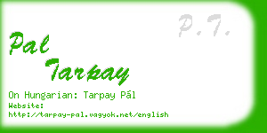pal tarpay business card